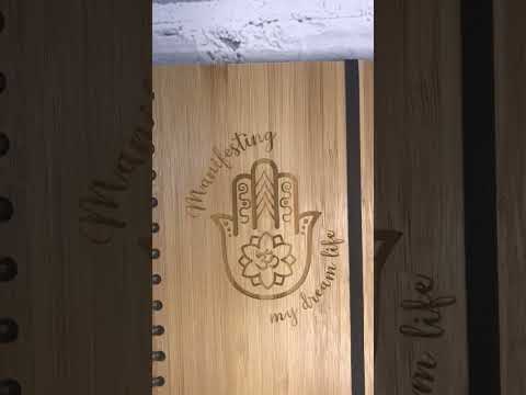 manifest your dreams with a laser engraved hamsa hand notebook