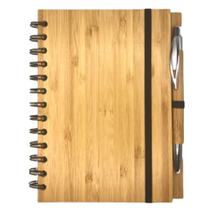 a blank example of our bamboo notebook and pen gift set