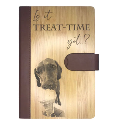 personalised luxury bamboo notebook