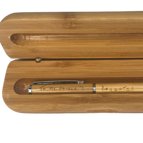 Blank Bamboo Fountain Pen Wood Pen Case Personalized Gift