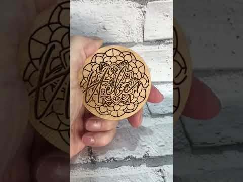 short video of one of our personalised pocket mirrors with name and mandala