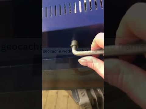 video showing us making a laser engraved picture frame created as a customer order for a geocache loving wedding couple