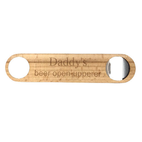 personalised wooden bottle opener for a fathers day gift